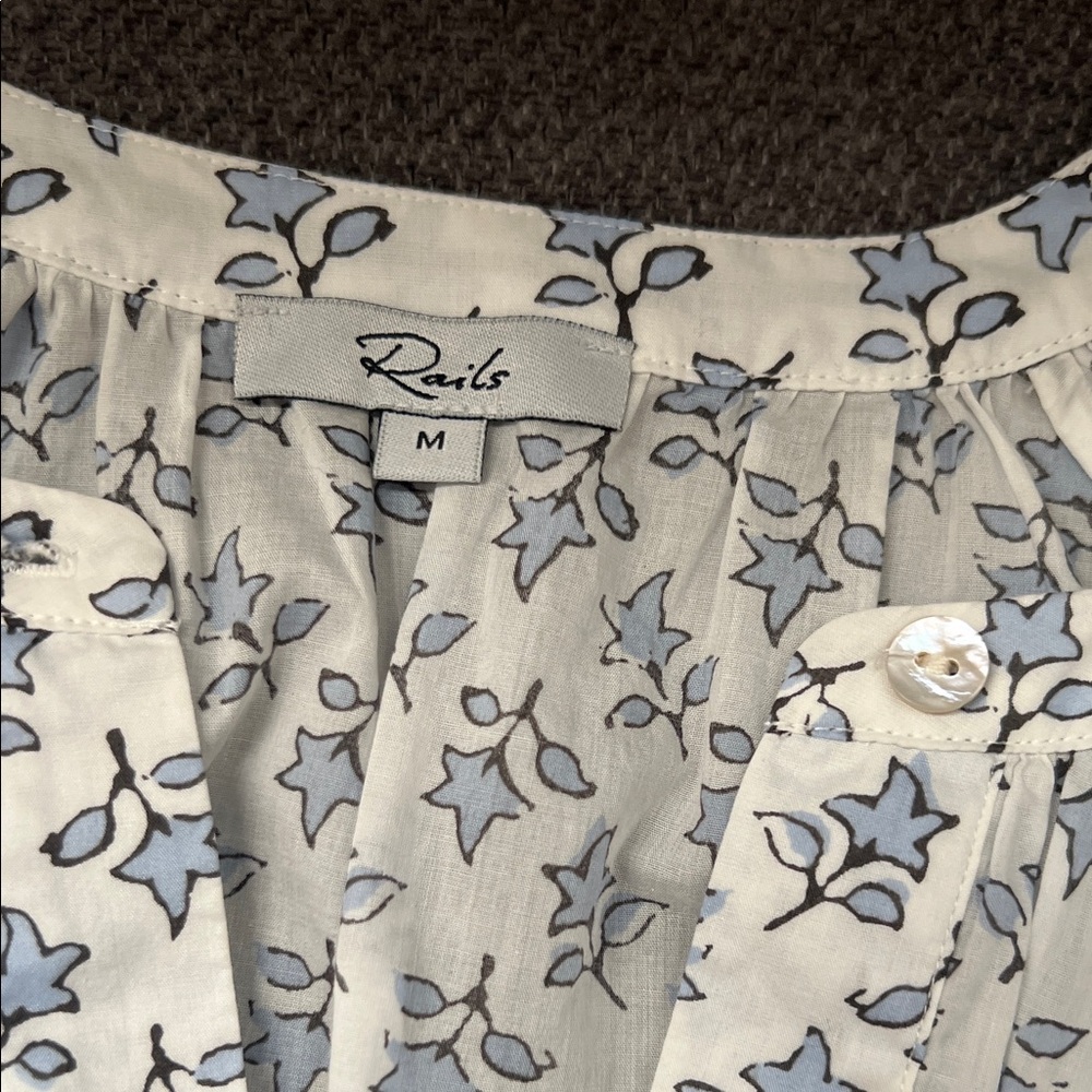 Rails Blue Floral Long Sleeve Dress - Picture 4 of 12